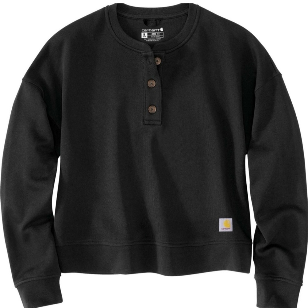 Women's Carhartt TENCEL  Loose Fit French Terry Henley Sweatshirt